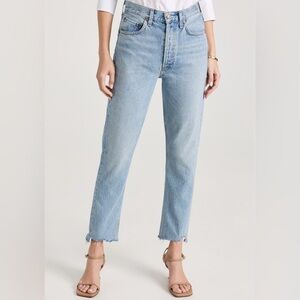 Agolde Light Blue Straight Leg Jeans